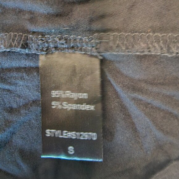 MUSTARD SEED TWIST FRON BLACK KNIT HALTER DRESS SZ SM DRAPE FRONT/BACK - Picture 6 of 10